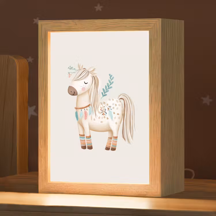Nachtlampje - Bohemian - Paard - Beige — 1