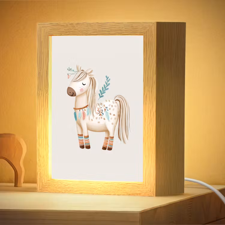 Nachtlampje - Bohemian - Paard - Beige — 4