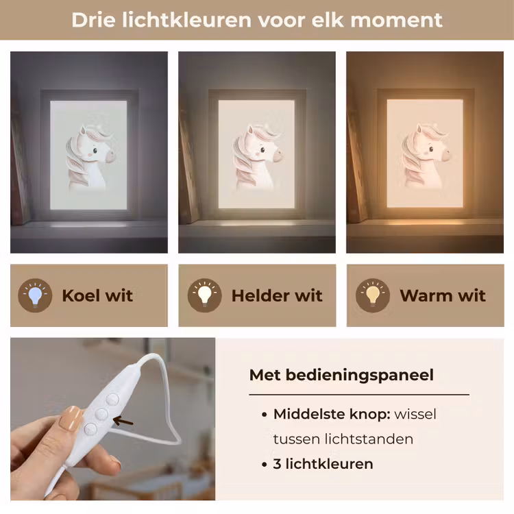 Nachtlampje - Pony - Minimalistisch - Pastel — 5