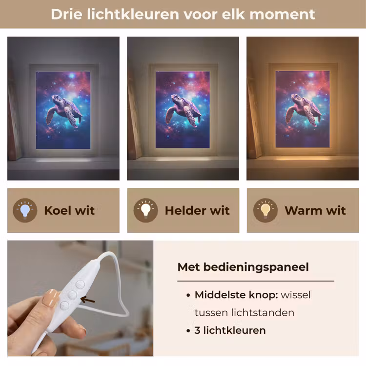 Nachtlampje - Schildpad - Dier - Galaxy - Ruimte — 5