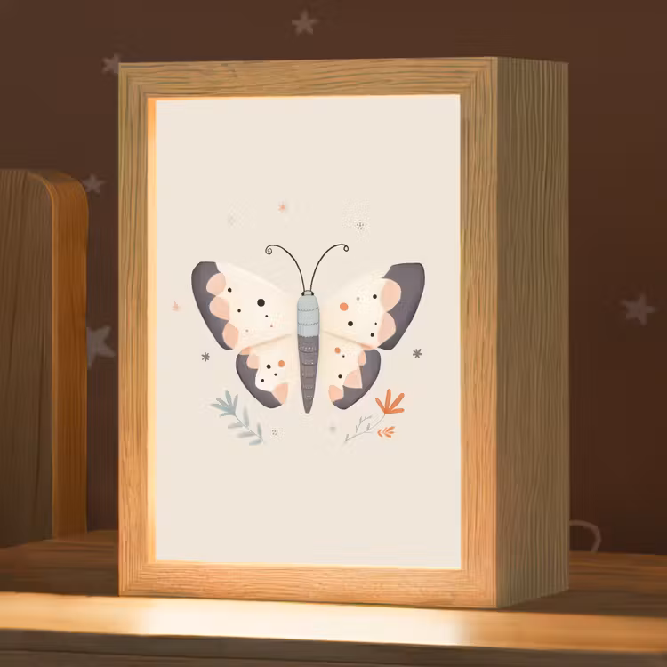 Nachtlampje - Vlinder - Minimalistisch - Pastel — 1