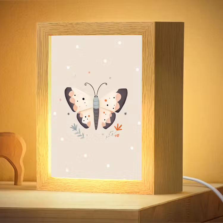 Nachtlampje - Vlinder - Minimalistisch - Pastel - Stippen — 4