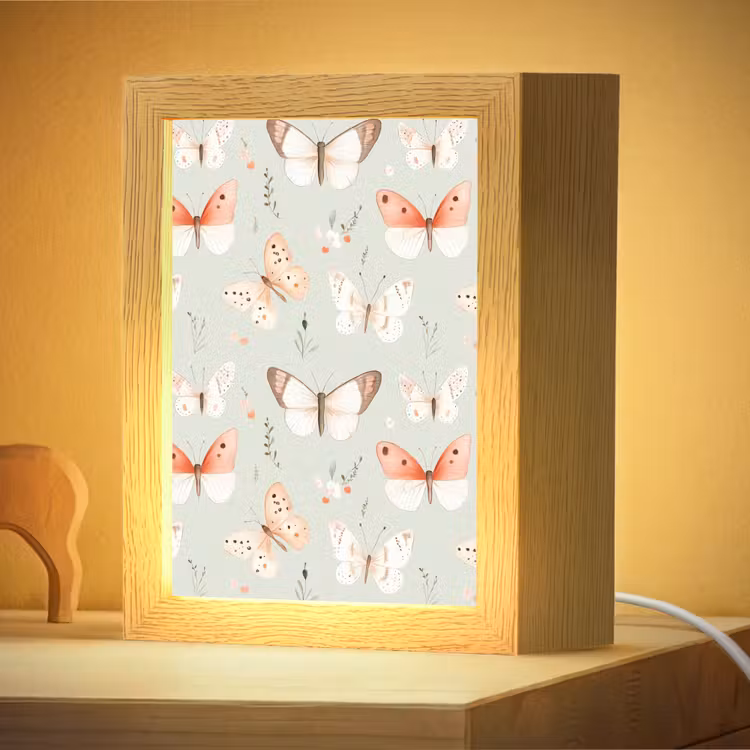 Nachtlampje - Vlinder - Patroon - Pastel — 4
