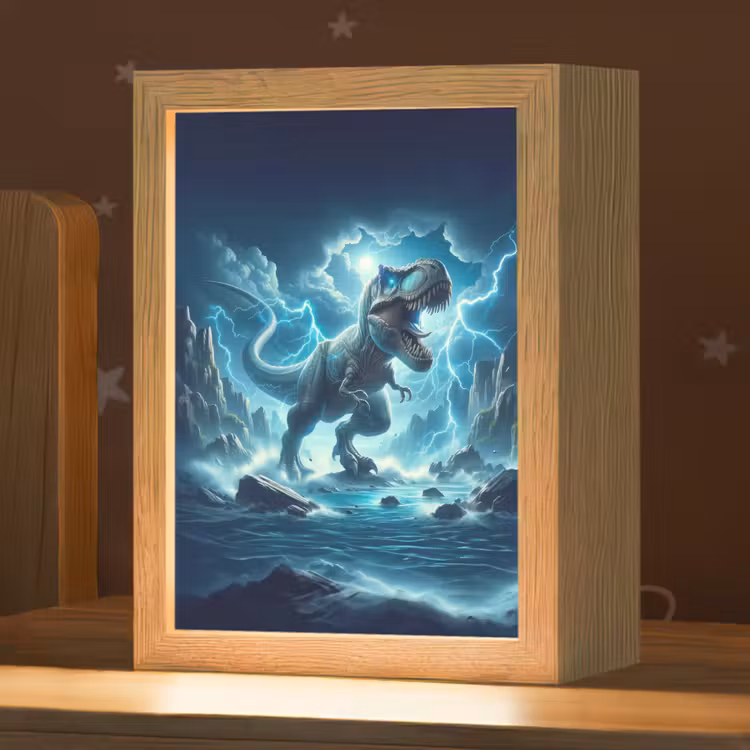 Nachtlampje - Dino - Blauw - Jongens — 1