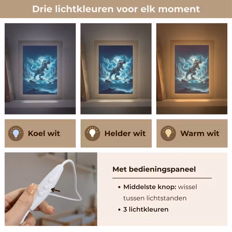Nachtlampje - Dino - Blauw - Jongens — 5