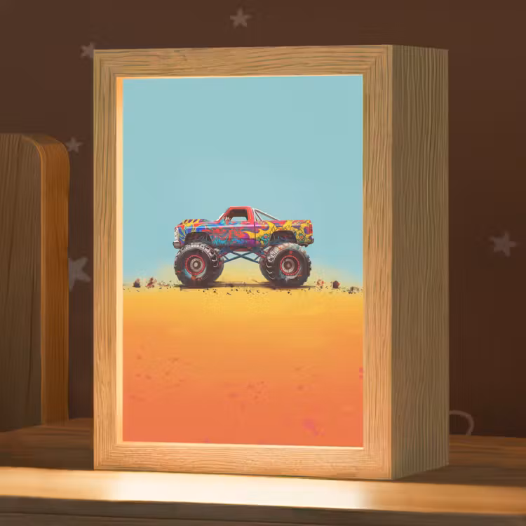 Nachtlampje - Monstertruck - Graffiti - Jongens - Auto — 1