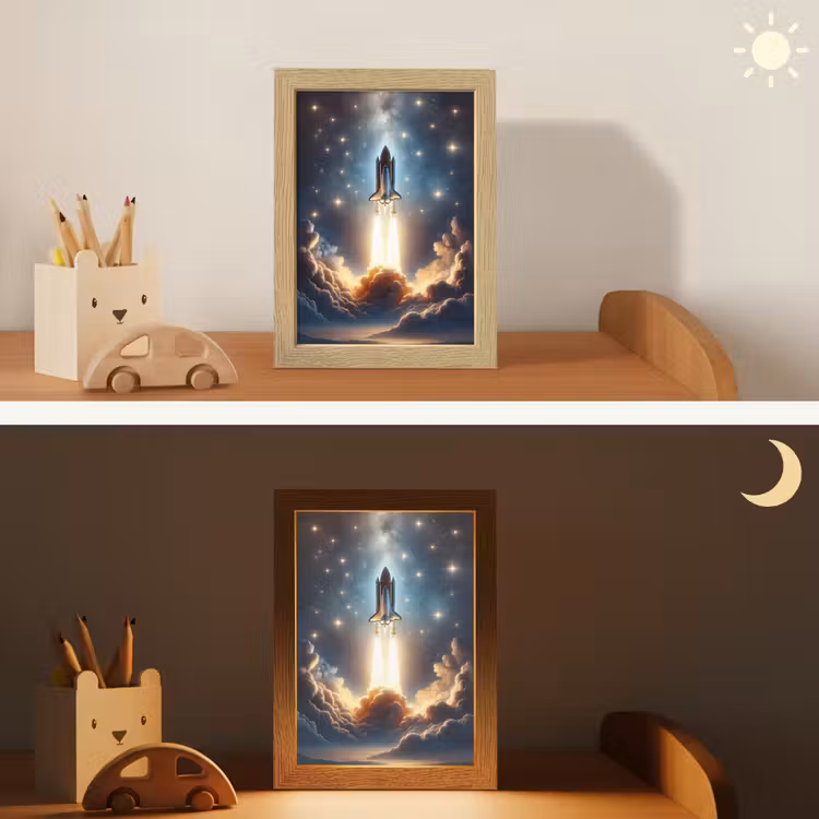 Nachtlampje - Ruimtevaart - Raket - Space - Sterren — 7