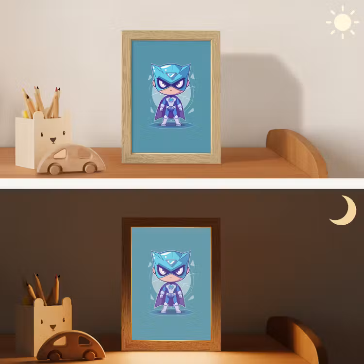 Nachtlampje - Superheld - Blauw - Jongens — 7