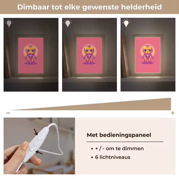 Nachtlampje - Superheld - Jongens - Rood - Paars — 6