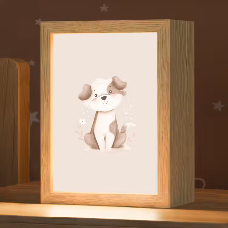 Nachtlampje - Hond - Gevlekt - Bruin — 1