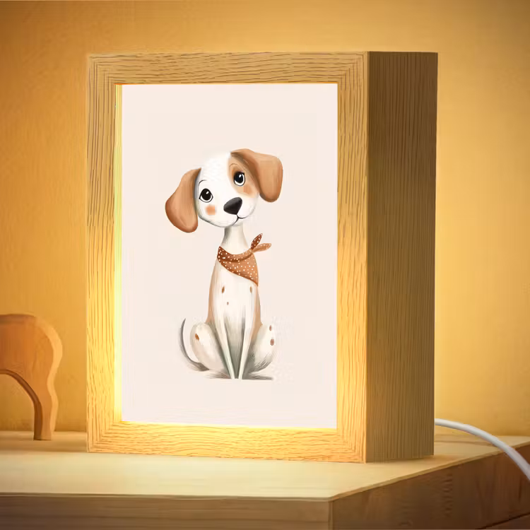 Nachtlampje - Hond - Pup - Beige — 4