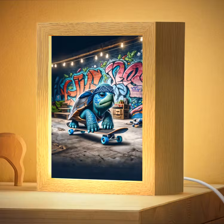 Nachtlampje - Schildpad - Graffiti - Skateboard - Jongens — 4