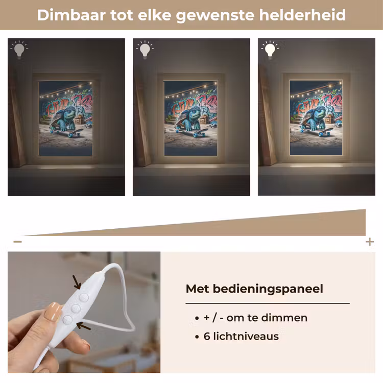 Nachtlampje - Schildpad - Graffiti - Skateboard - Jongens — 6