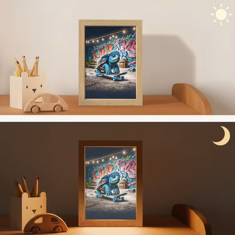 Nachtlampje - Schildpad - Graffiti - Skateboard - Jongens — 7
