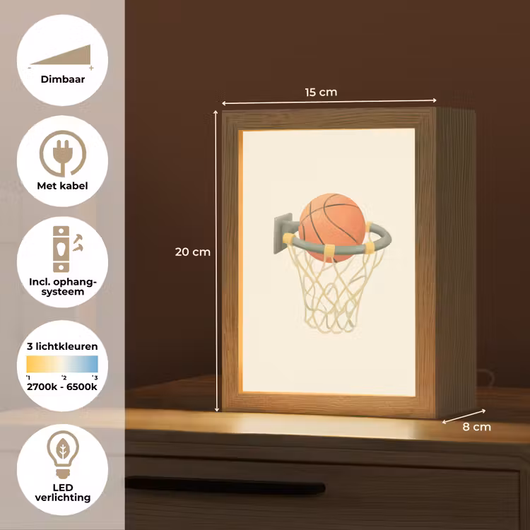 Nachtlampje - Basketbal - Net - Oranje — 2