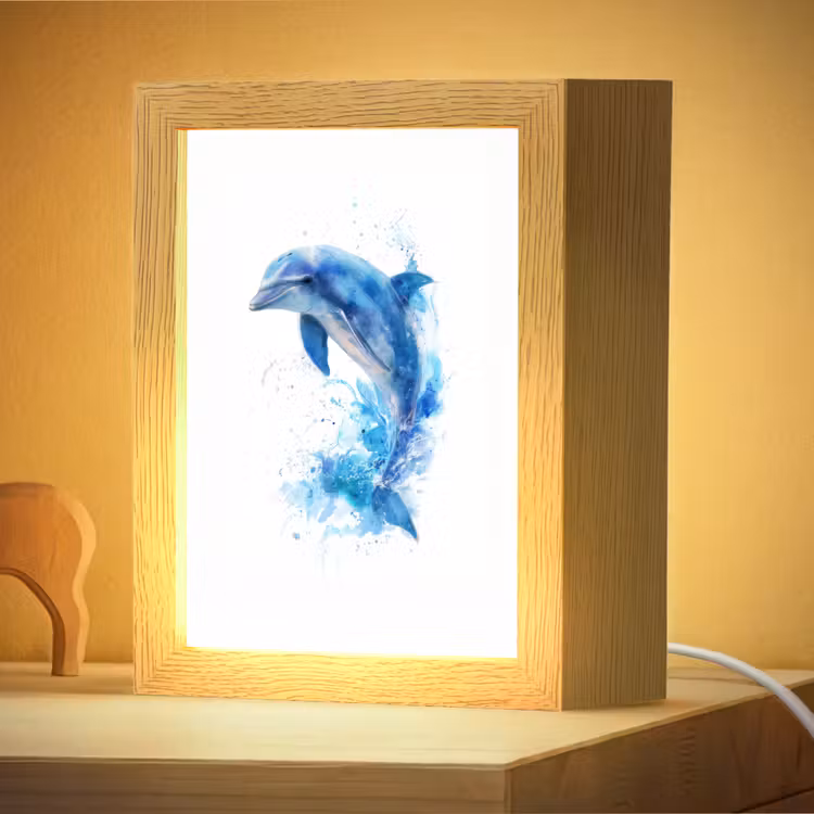 Nachtlampje - Dolfijn - Water - Blauw — 4