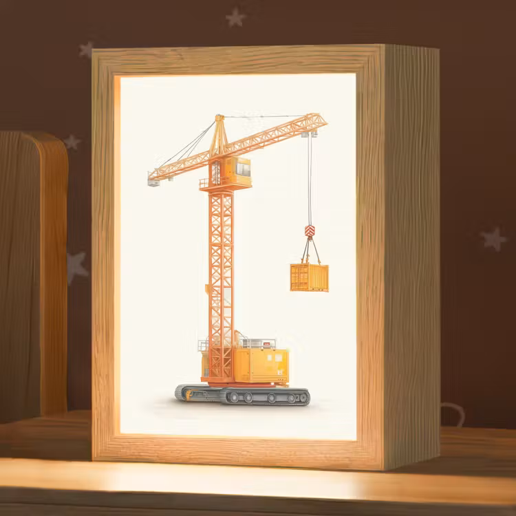 Nachtlampje - Kraan - Oranje - Scheepscontainer — 1