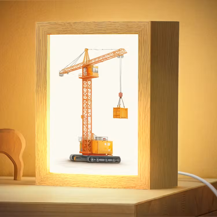 Nachtlampje - Kraan - Oranje - Scheepscontainer — 4