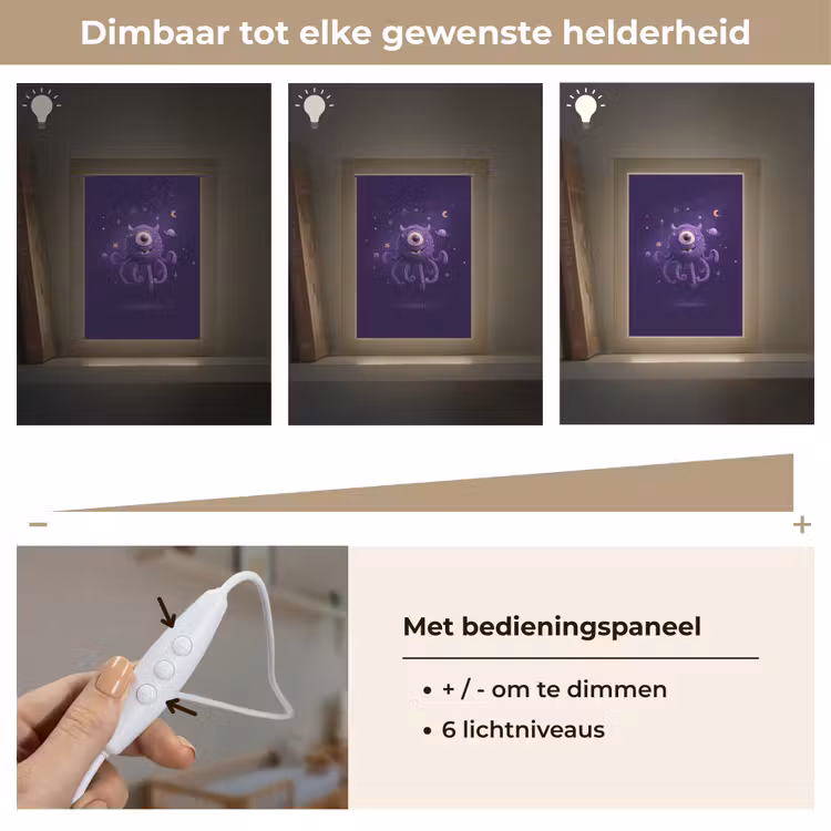 Nachtlampje - Monster - Paars - Ruimte — 6