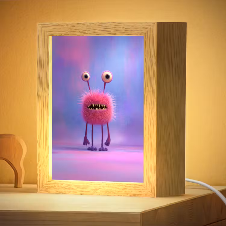 Nachtlampje - Monster - Roze - Paars — 4