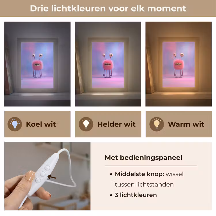 Nachtlampje - Monster - Roze - Paars — 5