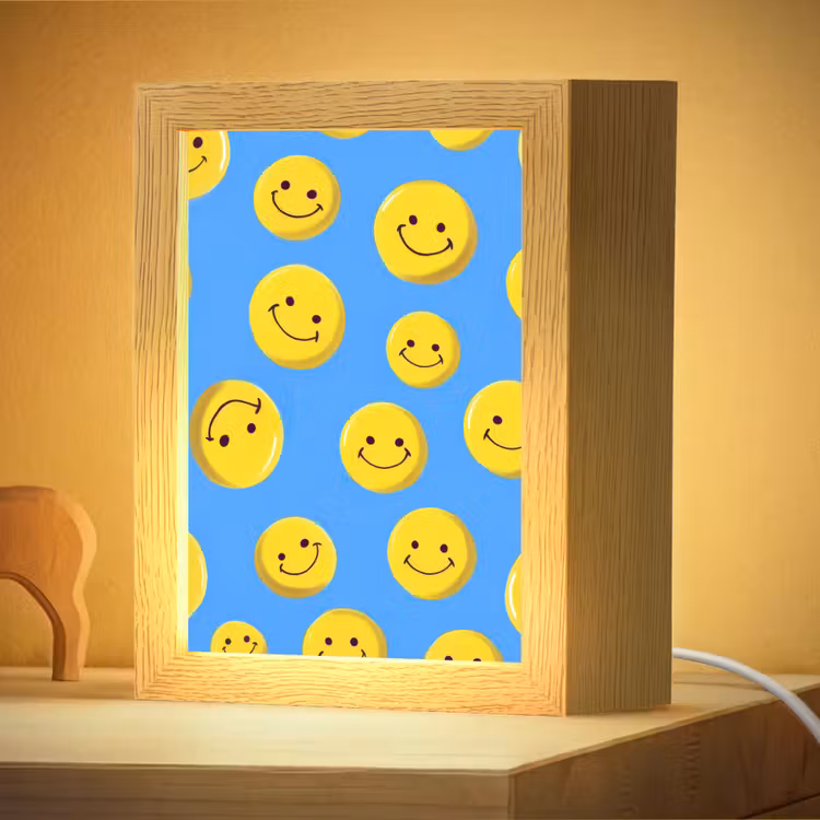Nachtlampje - Smileys - Geel - Blauw — 4