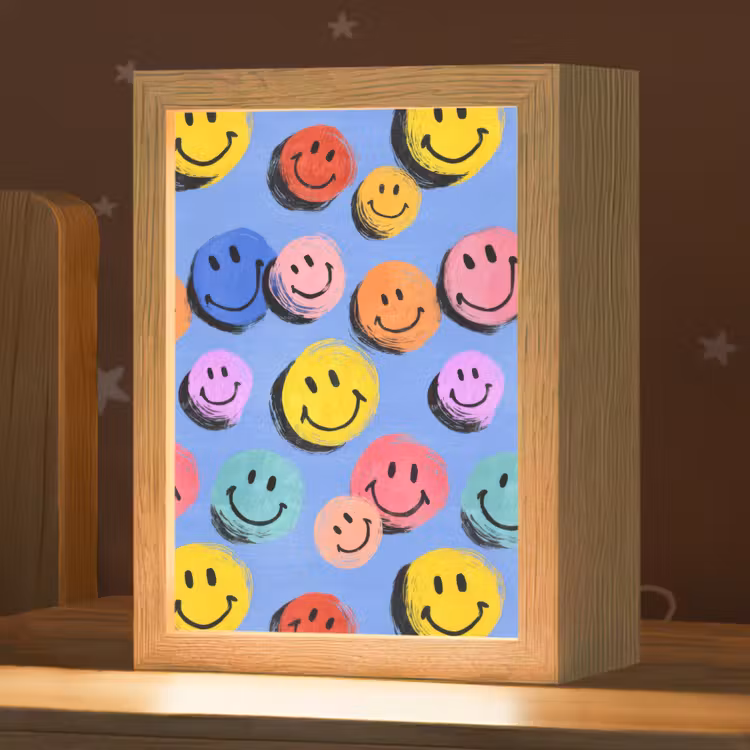 Nachtlampje - Smileys - Kleurrijk — 1