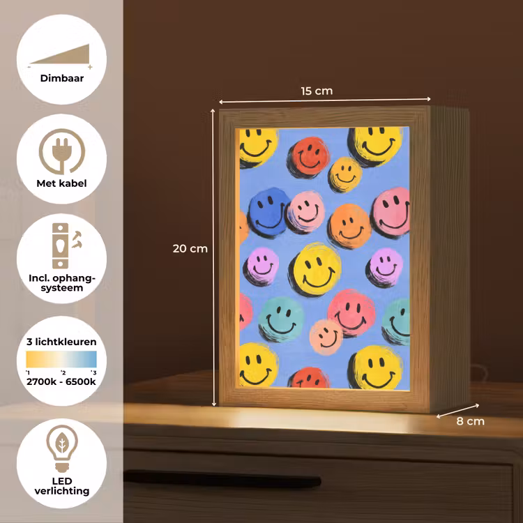 Nachtlampje - Smileys - Kleurrijk — 2