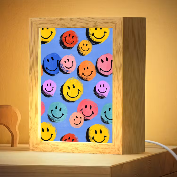 Nachtlampje - Smileys - Kleurrijk — 4