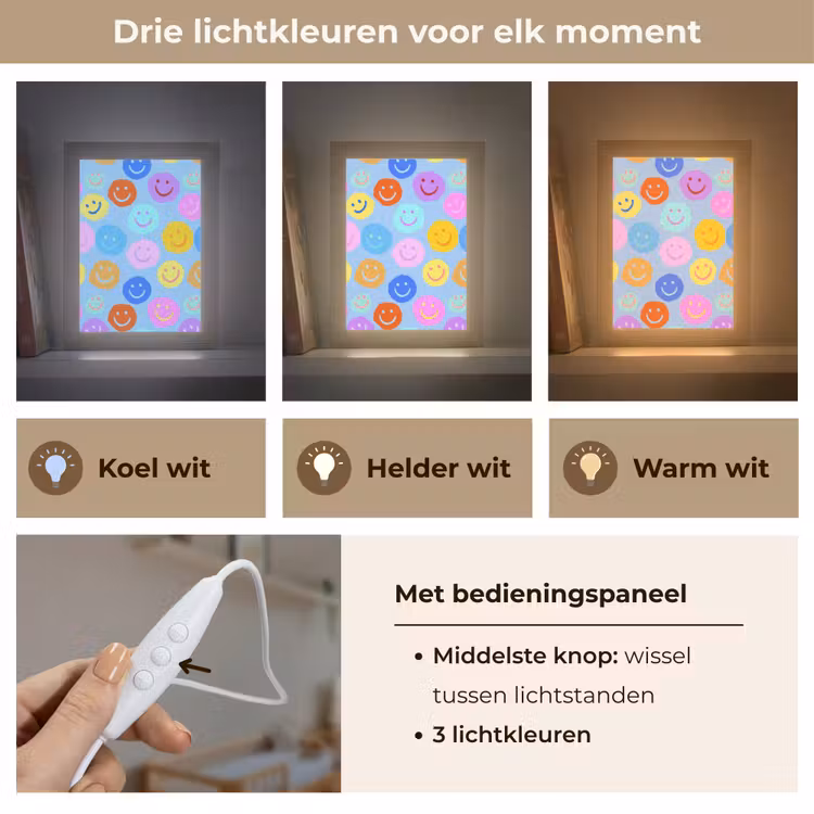 Nachtlampje - Smileys - Kleurrijk - Grappig — 5