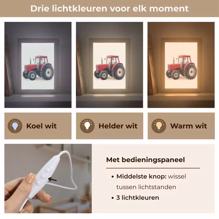 Nachtlampje - Trekker - Minimalistisch - Illustratie - Rood — 5