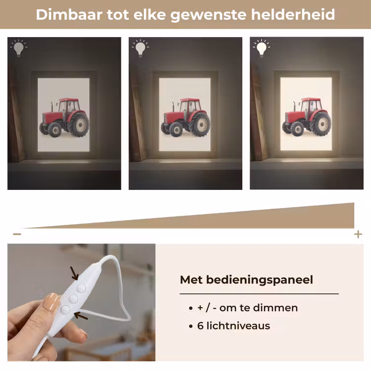 Nachtlampje - Trekker - Minimalistisch - Illustratie - Rood — 6