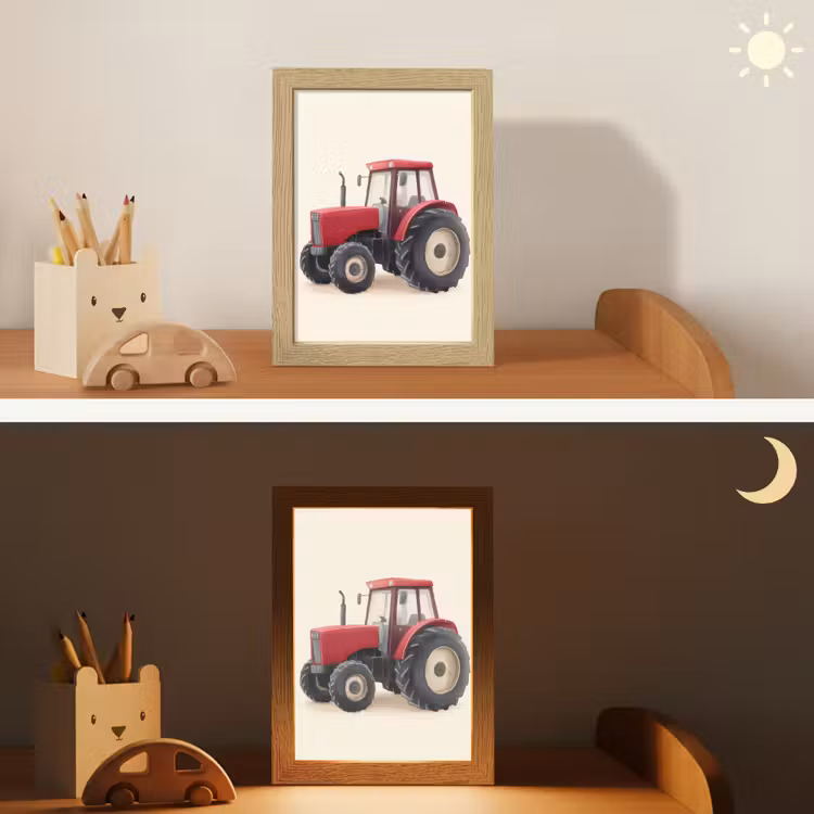 Nachtlampje - Trekker - Minimalistisch - Illustratie - Rood — 7
