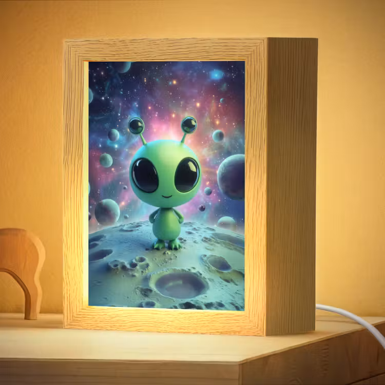 Nachtlampje - Alien - Groen - Planeten - Ruimte — 4