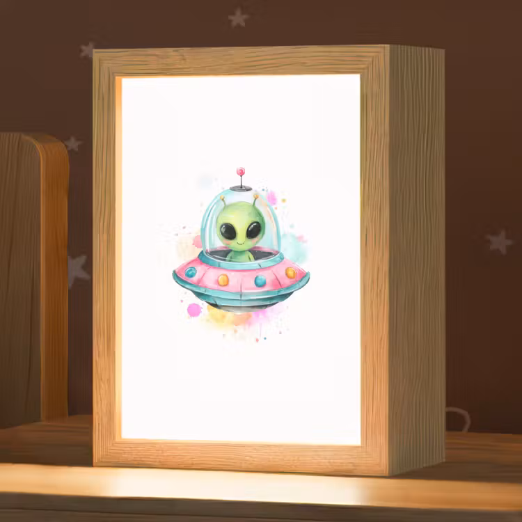 Nachtlampje - Alien - Ufo - Kleurrijk — 1