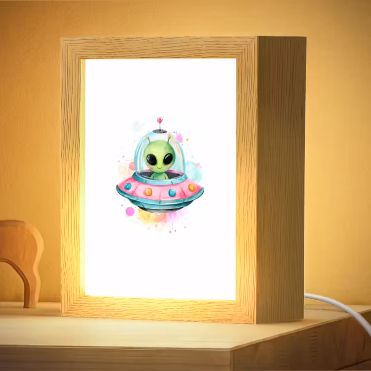 Nachtlampje - Alien - Ufo - Kleurrijk — 4