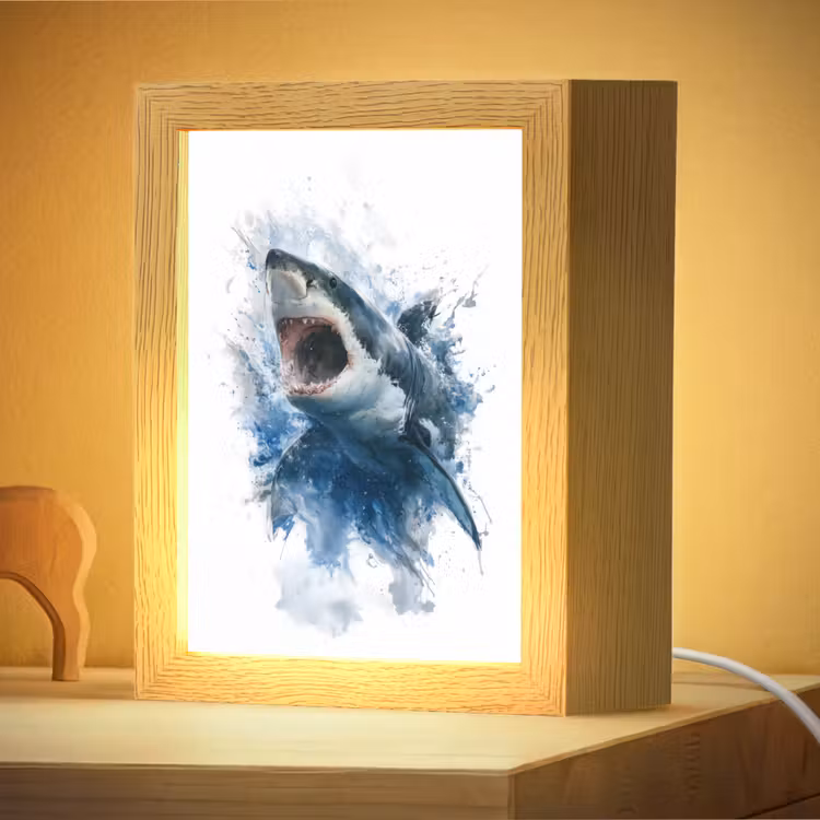 Nachtlampje - Haai - Blauw - Water — 4