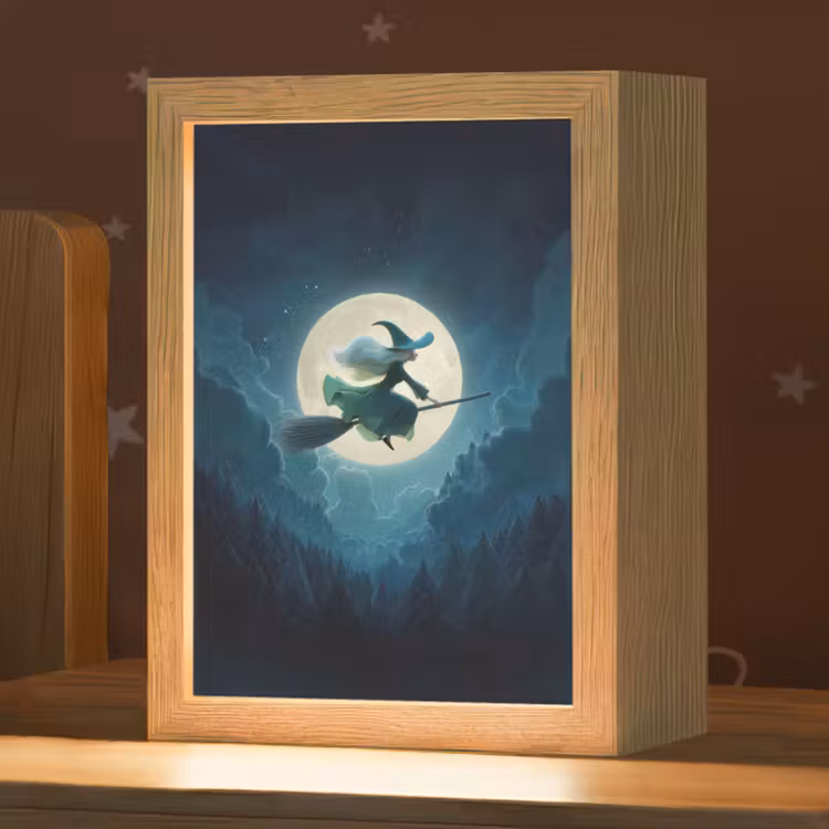 Nachtlampje - Heks - Maan - Bos - Magisch — 1