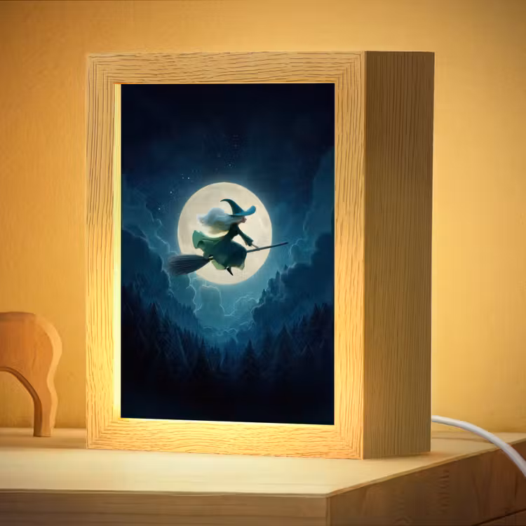 Nachtlampje - Heks - Maan - Bos - Magisch — 4