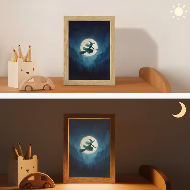 Nachtlampje - Heks - Maan - Bos - Magisch — 7