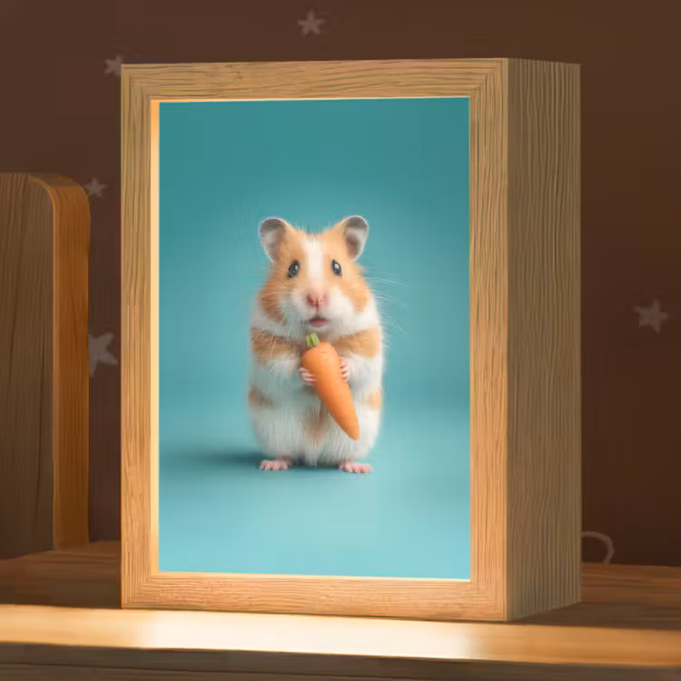 Nachtlampje - Hamster - Wortel - Blauw — 1