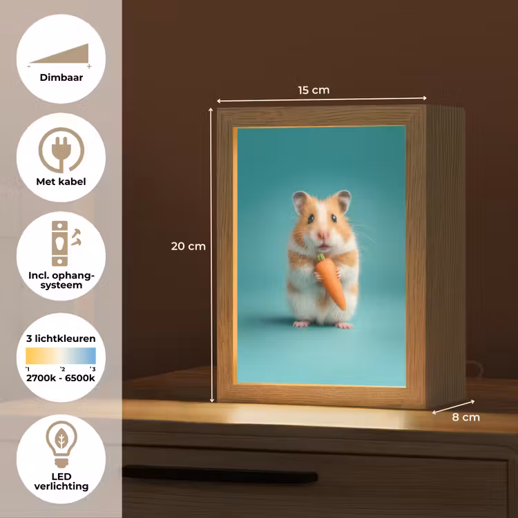 Nachtlampje - Hamster - Wortel - Blauw — 2