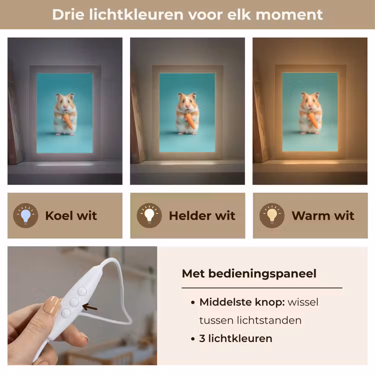 Nachtlampje - Hamster - Wortel - Blauw — 5