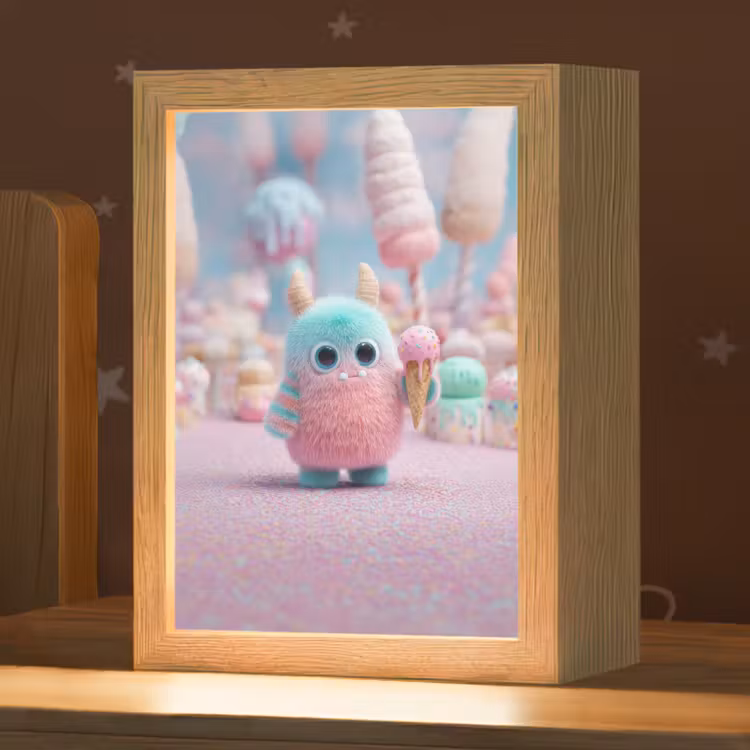 Nachtlampje - Monster - Pastel - Roze - Snoep — 1