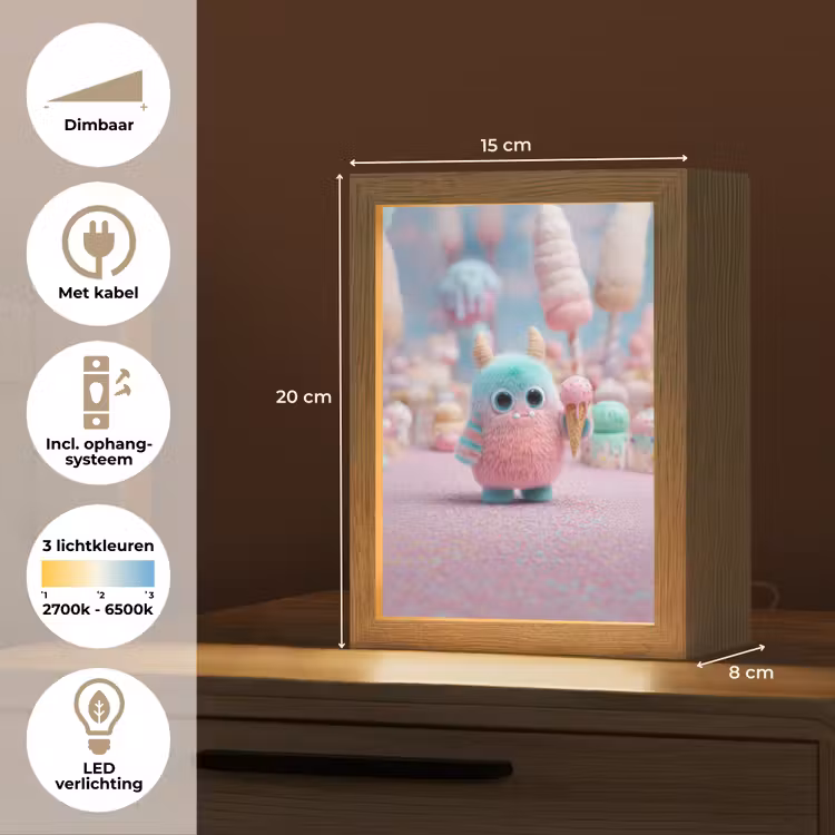 Nachtlampje - Monster - Pastel - Roze - Snoep — 2