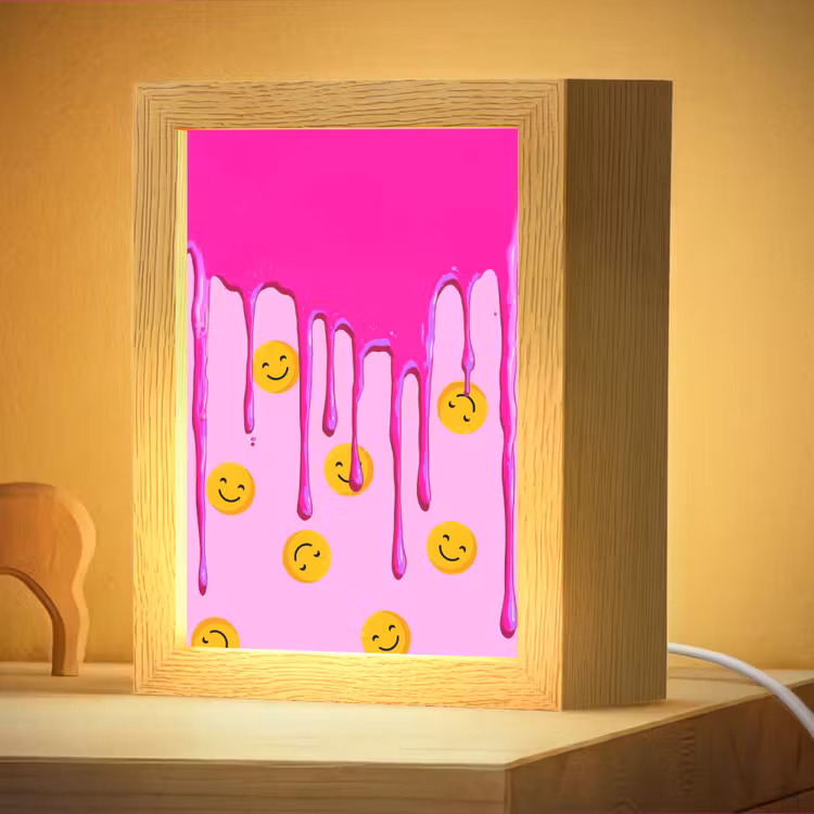 Nachtlampje - Smiley - Roze - Glazuur — 4