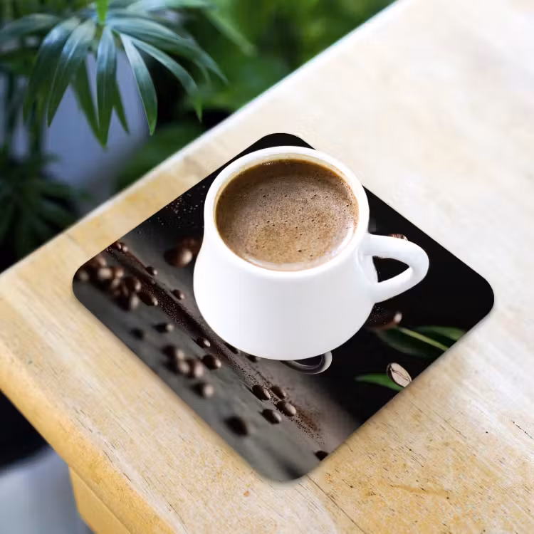 Onderzetter - Cappuccino - Kop - Bonen - Bruin — 2