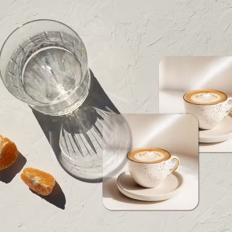 Onderzetter - Cappuccino - Schuim - Schotel - Beige — 3
