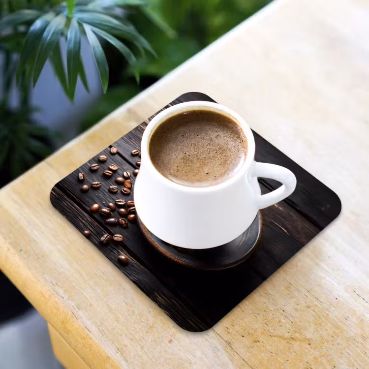 Onderzetter - Kop - Koffie - Hout - Bonen — 2
