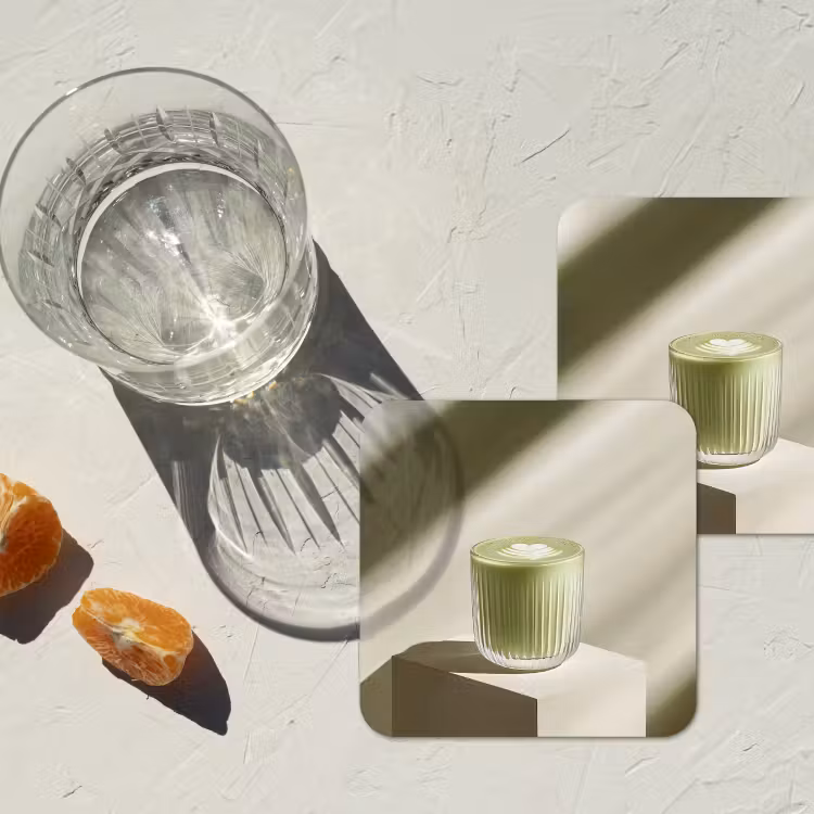 Onderzetter - Matcha - Glas - Groen - Minimalistisch — 3